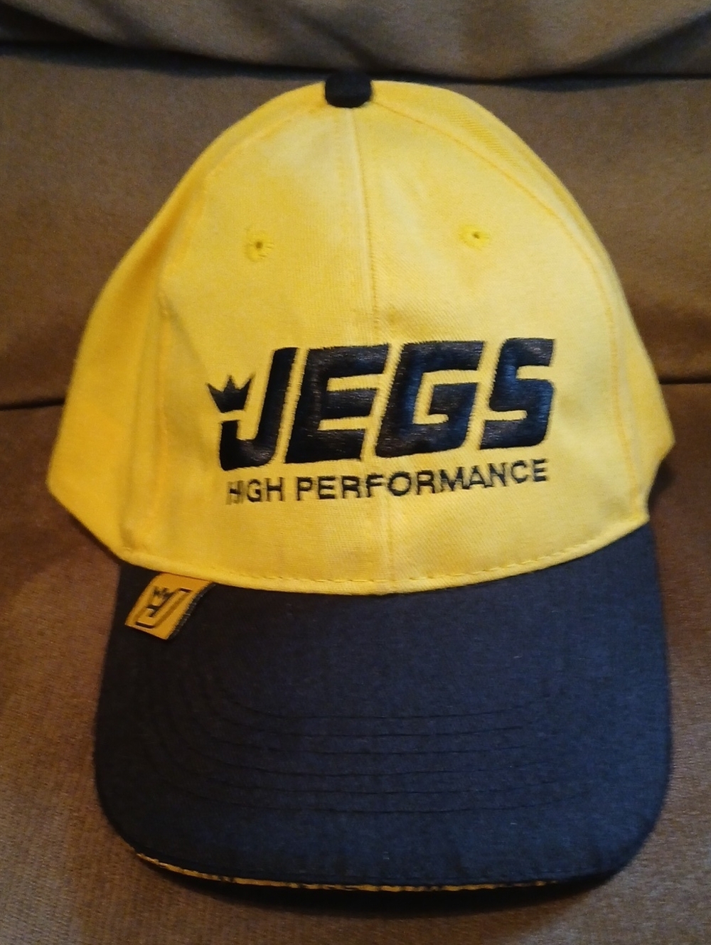 Jegs High Performance Men's Yellow and Black Baseball Cap Excellent BRIGHT
